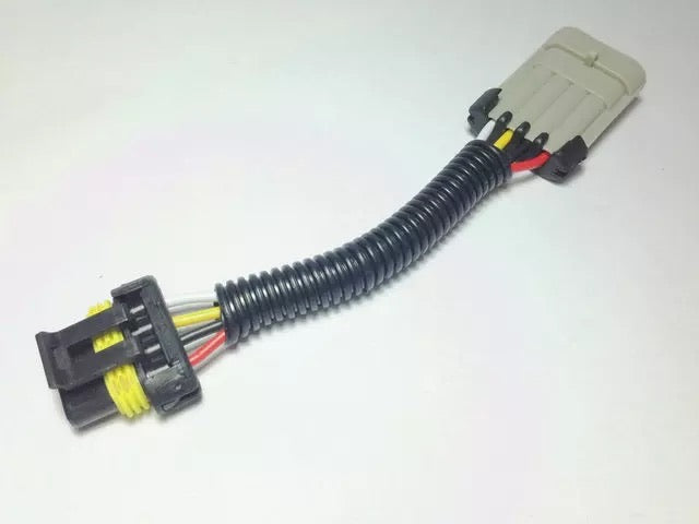 GM 4 pin AD oval plug and play adapter with added sense wire.