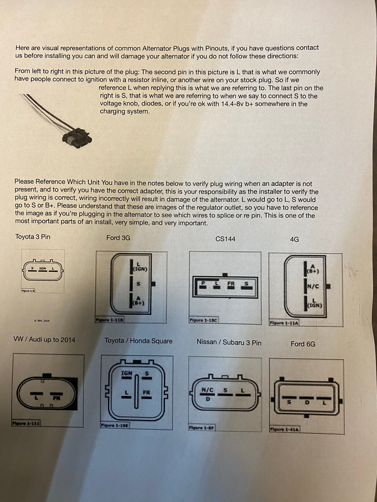 Ford to 14.8v regulator plug adapter